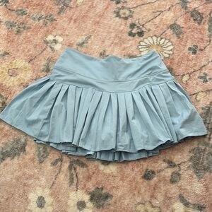 Elegant Blue Pleated Skirt